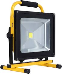 Proyector LED 50W Portátil con Batería - Blanco Cálido