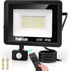 Foco LED Exterior 50W con Sensor y Control Remoto - IP66