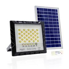 Foco Solar 100W con Control Remoto y Sensor Automático