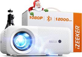 Proyector Portátil Bluetooth 1080P con Trípode - 12000 Lumens