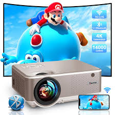 Proyector Mini Giaomar 1080P Nativo con Soporte 4K y WiFi 5G