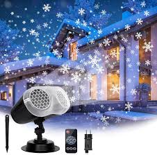 Proyector LED de Copos de Nieve para Navidad