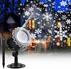 Proyector LED Navidad: Copos de Nieve para Exterior