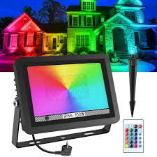 Proyector LED RGB 100W para Jardín - 16 Colores