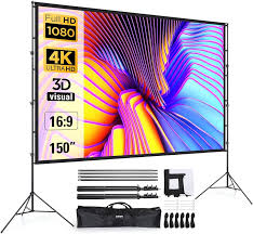 Proyector Portátil LEORFI 150'' con Trípode
