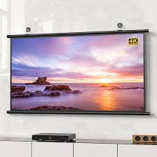 Pantalla de Proyección Manual HD 60'' para Cine en Casa