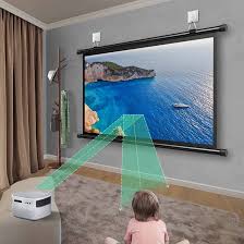 Pantalla Enrollable 60" para Proyector 4K - Ganancia 1.8