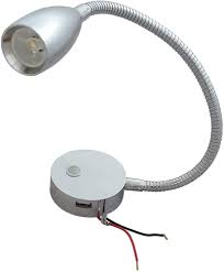Luz de Lectura LED Flexible con USB para Autocaravanas y Barcos