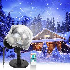 Proyector LED Navideño de Copos de Nieve