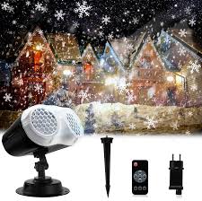 Proyector LED Navideño de Copos de Nieve
